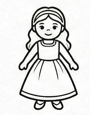 a girl in a dress with a bow.webp